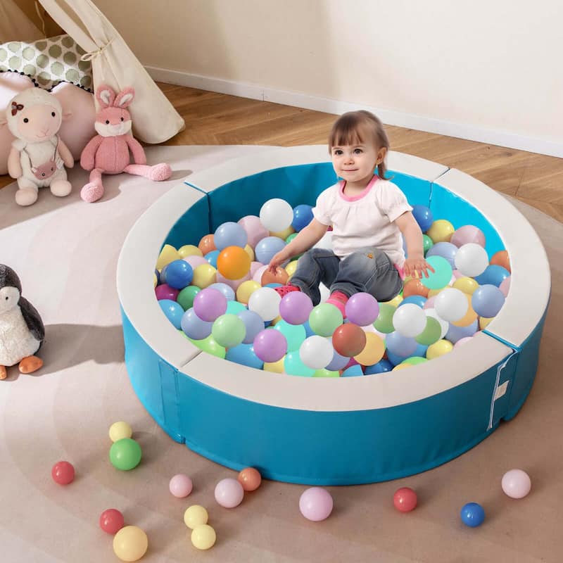 Costway 44.5" x 10" Baby Ball Pit Detachable Foam Ball Pit with 50