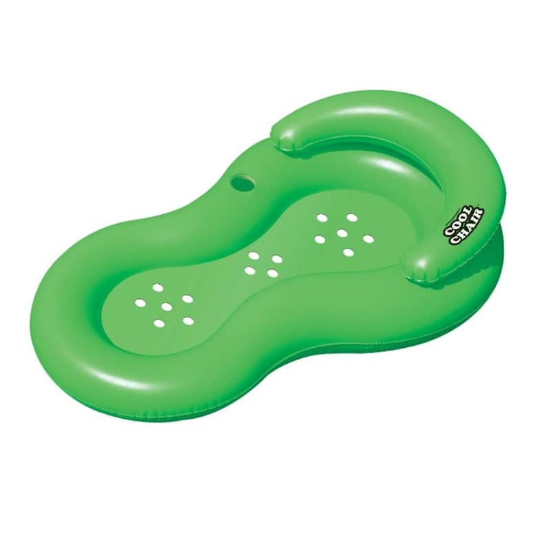 Inflatable Green Cool Lounge Chair with Holes 62.5-Inch - 62.5"