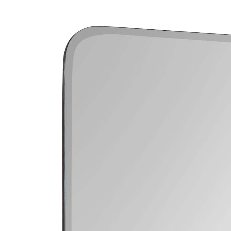 Kate and Laurel Fosset Frameless Mirror with Shelf