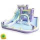 preview thumbnail 7 of 6, Oxford Cloth Rainbow Inflatable Water Bounce Castle In Pink And Purple With Slide And Climbing Wall - N/A
