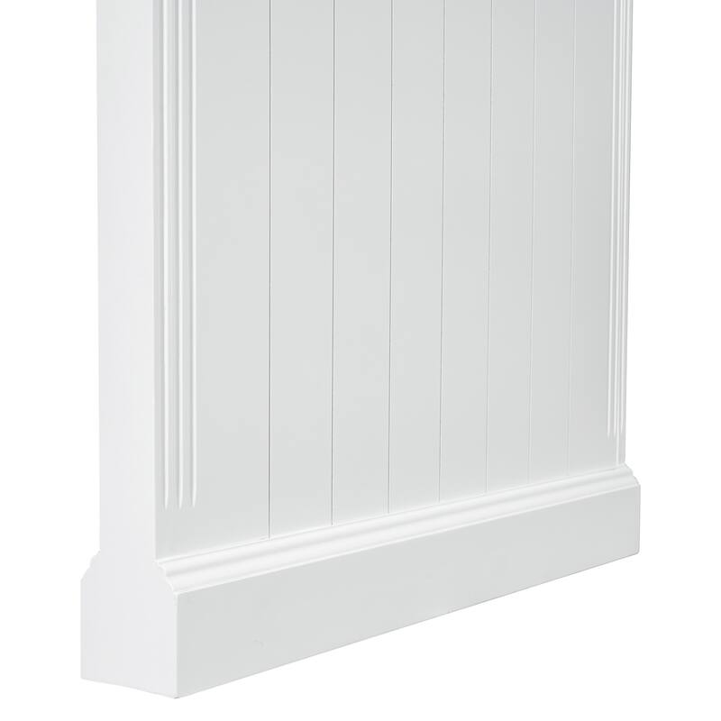 Modern Storage Writing Desk with 83.4" Tall Bookshelf and LED Light