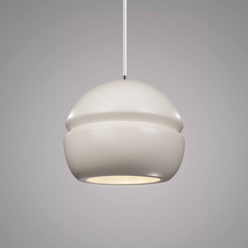 Carson Carrington Sallebacka 1-light Brushed Nickel Small Pendant - Brushed Nickel, Matte White, White