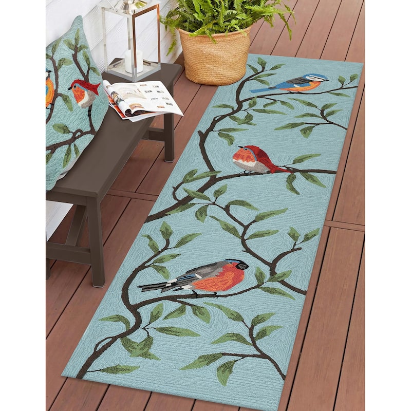 Liora Manne Ravella Birds On Branches Indoor/Outdoor Rug
