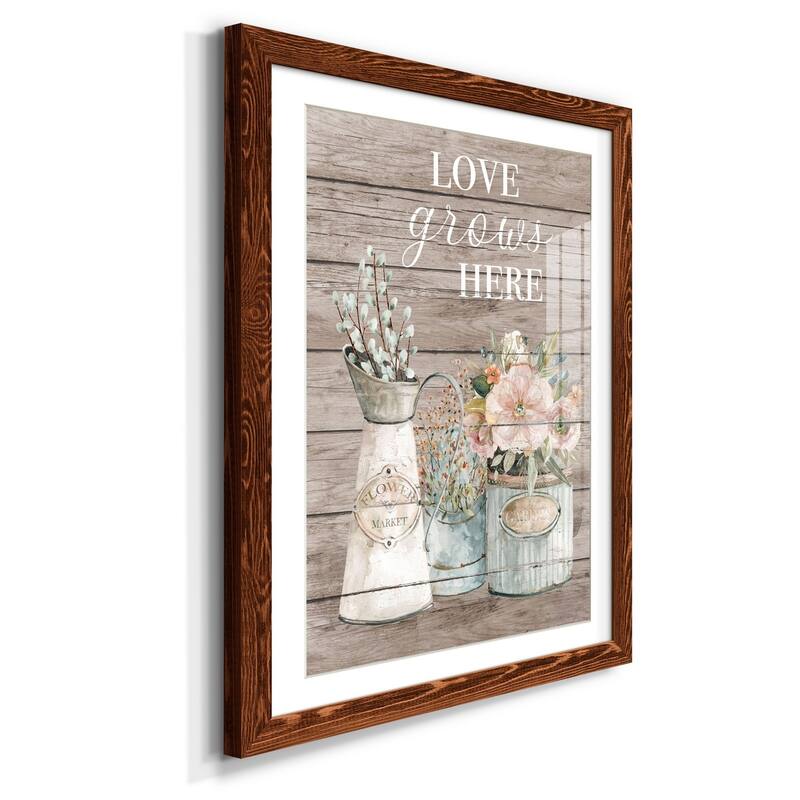 Love Grows Here-Premium Framed Print - Ready to Hang