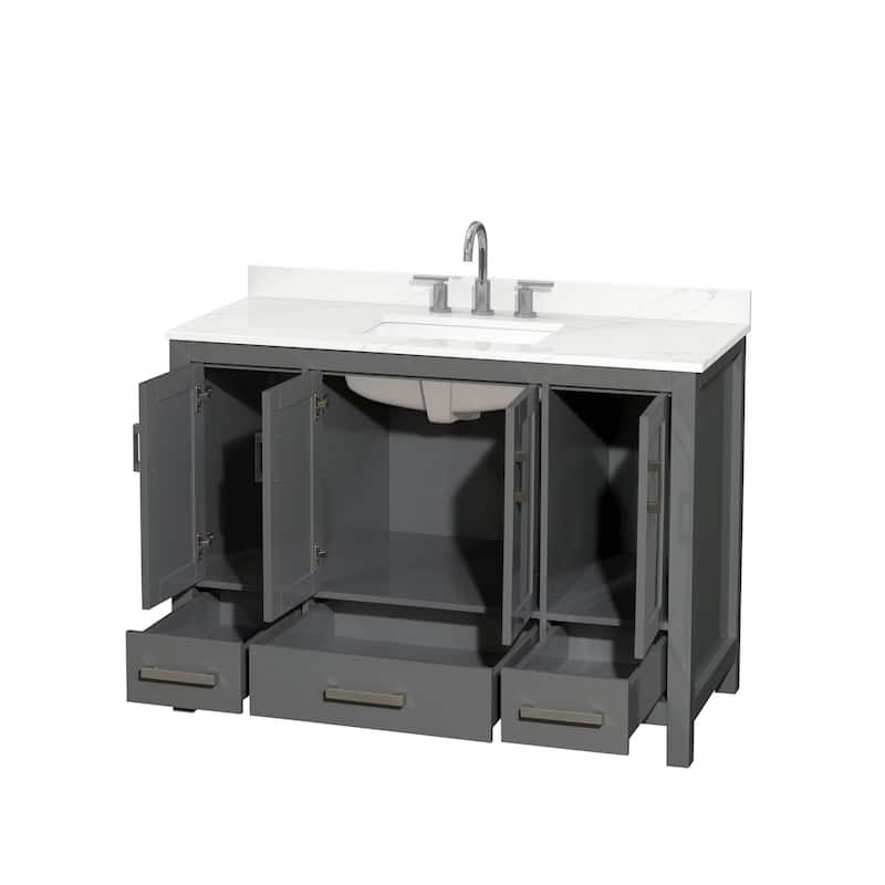 Wyndham Collection WCS141448S-QTZ-US3MXX Sheffield 48" Free Standing