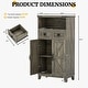 preview thumbnail 4 of 9, EROMMY Farmhouse Storage Cabinet with Doors and Adjustable Shelves, Small Freestanding Floor Cabinet , Narrow Organizer