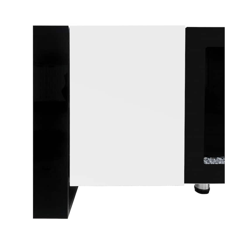 White 68.1" Fireplace TV Stand with Large Cabinets for TVs Up to 78"