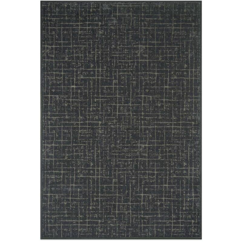HomeRoots Striped Modern, Contemporary Rectangle Area Rug - 8' X 10'