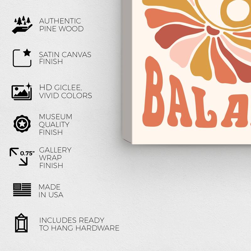 Wynwood Studio Canvas Spiritual and Religious Maintain Balance Brown and Ochre Modern & Contemporary Wall Art Canvas Print