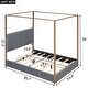 preview thumbnail 21 of 28, Full Size Metal Loft Bed with Storage Shelves, Cabinets and Wardrobe Metal Support Bed Frame for Kids, No Box Spring Needed