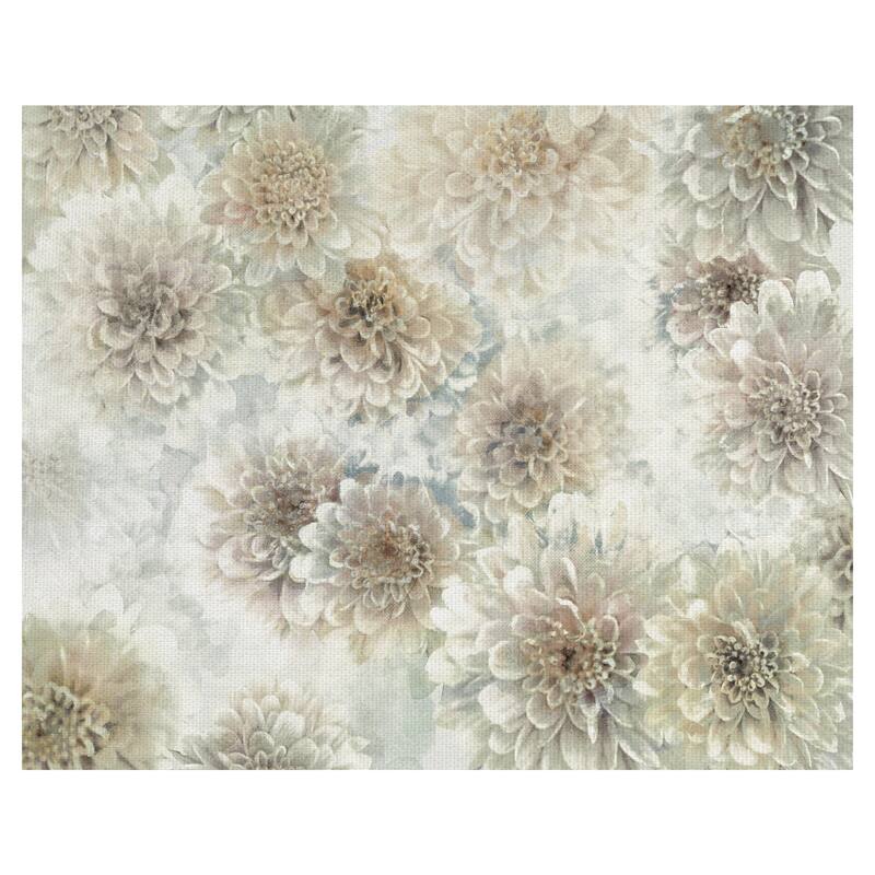 Dahlia Dream Silver by Studio Arts Canvas Art Print