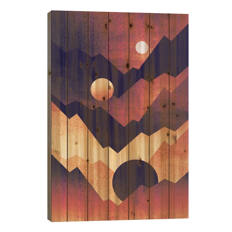 Nightfall Print On Wood by Elisabeth Fredriksson - Multi-Color - 26x18x1.5