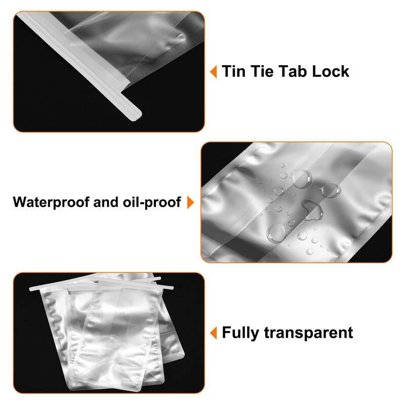 50Pcs Bread Bags for Homemade Bread, Bakery Bags - Clear - 3.9x8.7x5.1 Inches