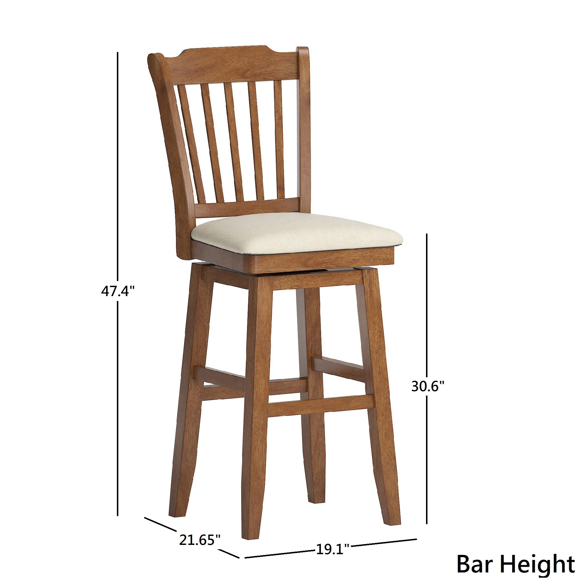 Shop Eleanor Slat Back Wood Swivel Counter Stool By Inspire Q Classic Overstock 20457456