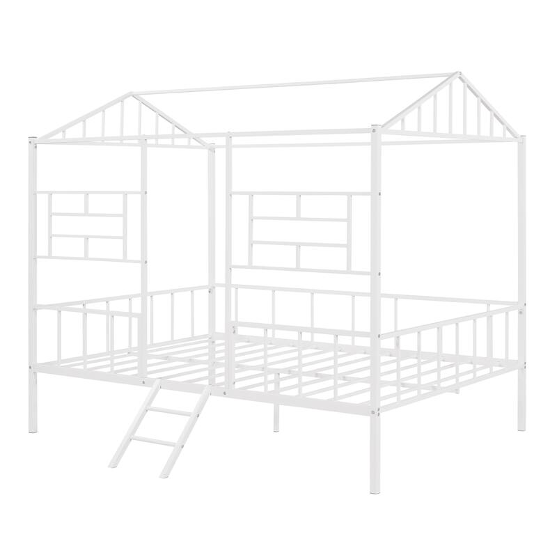 Metal Tree House Bed Frame for Kids, Twin/Full Size, Sturdy Frame, No Box Spring Required