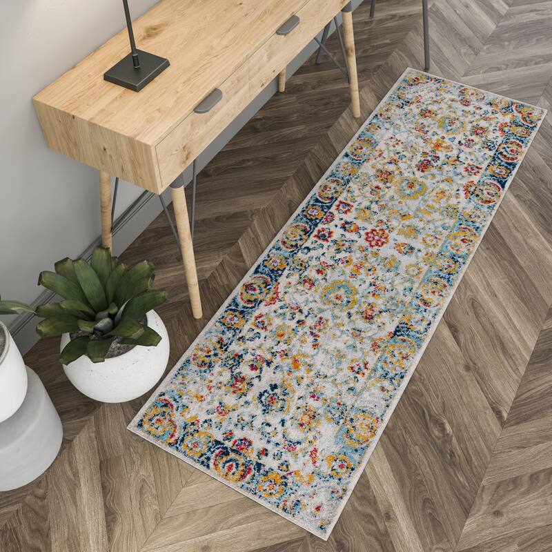 Gematria French Country Floral Indoor Area Rug