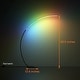preview thumbnail 8 of 6, 70 inch RGBCW Modern Arc Floor Lamp with Remote - 70 inch