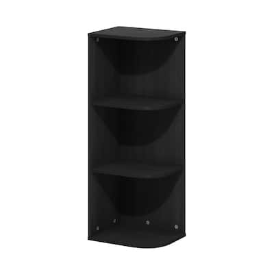 Furinno Pasir 3-Tier Corner Open Shelf Bookcase