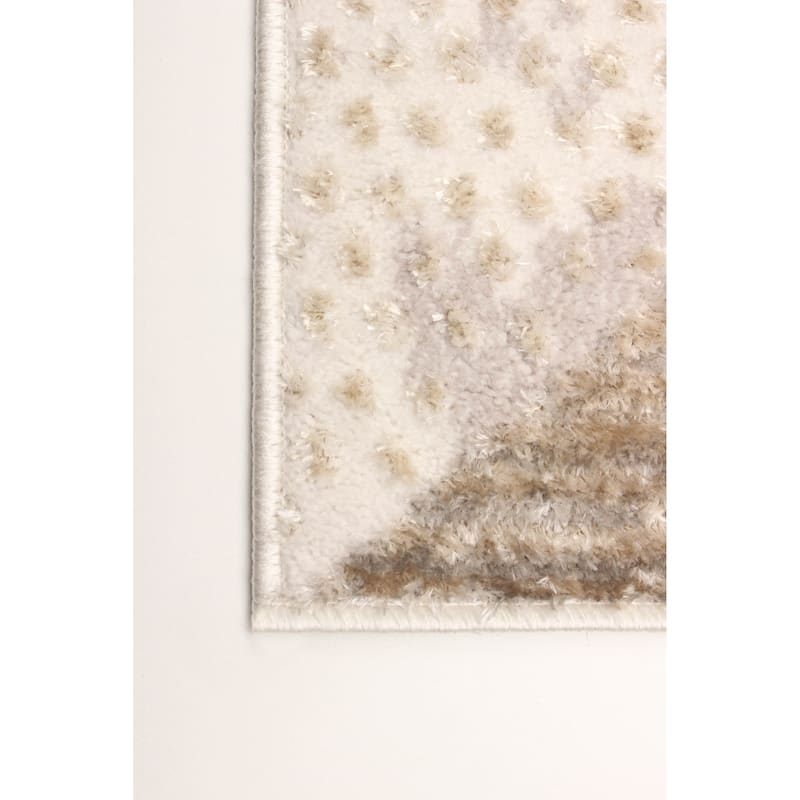 ECARPETGALLERY Machine Woven Fabian Ivory Area Rug
