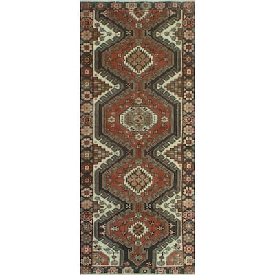 Noori Rug Fine Vintage Distressed Axl Rust/Ivory Runner - 3'5" x 8'6"