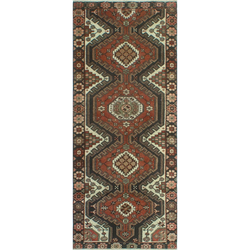 Noori Rug Fine Vintage Distressed Axl Rust/Ivory Runner - 3'5" x 8'6"