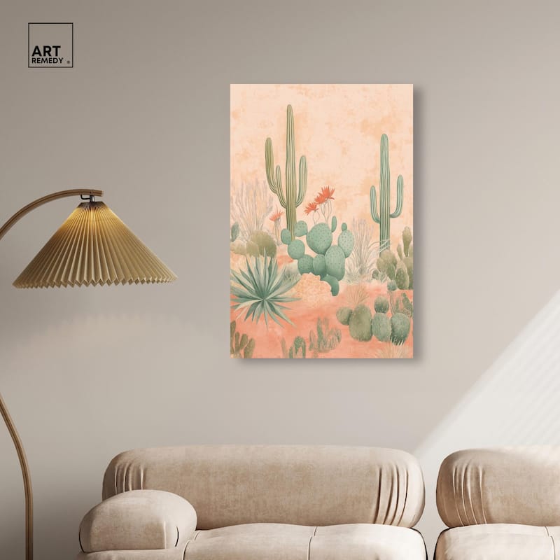 Cactus Ballet Canvas by Art Remedy, Gallery Wrapped