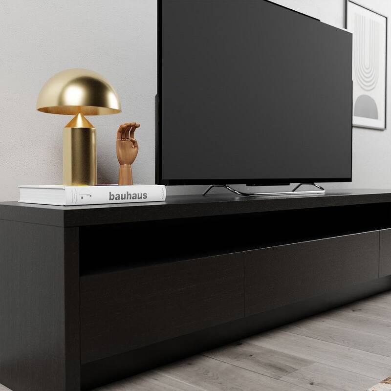 Manhattan Comfort Sylvan 70.86 In. Storage Media Cabinet Console