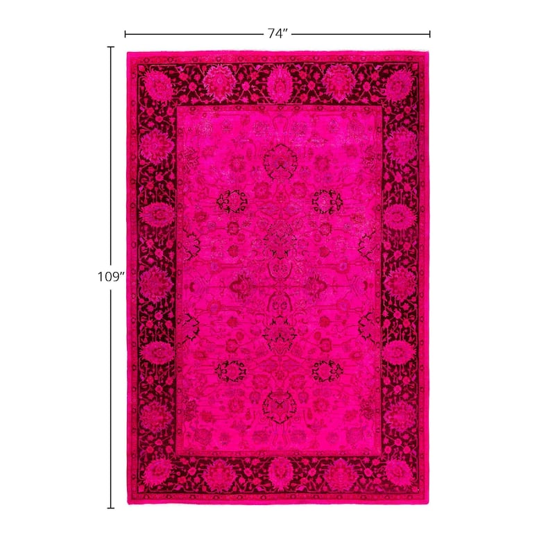 Contemporary Overdyed Wool Hand Knotted Area Rug - 6' 2" x 9' 1"