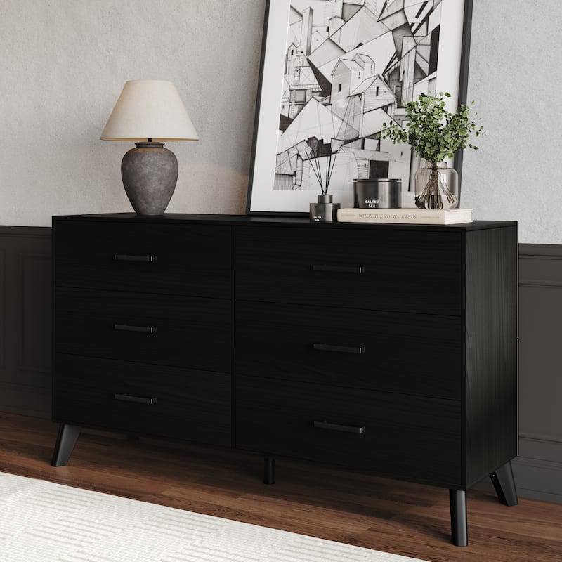 CraftPorch Classic Style 6-Drawers Wooden Dresser