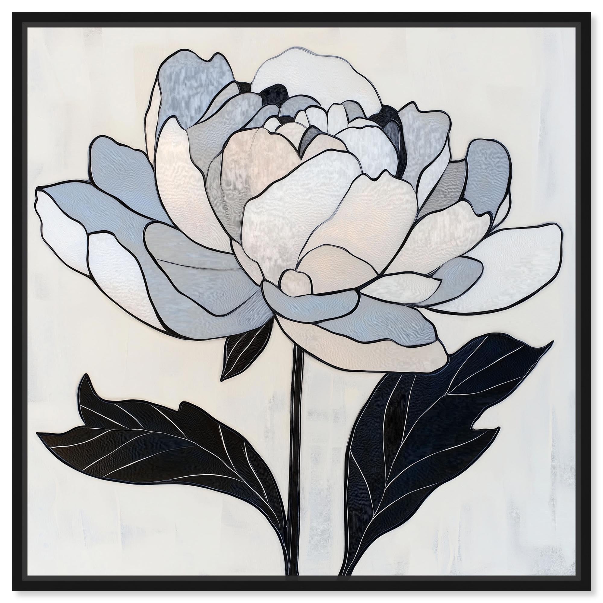 Gray Scale Flower I Canvas by Art Remedy