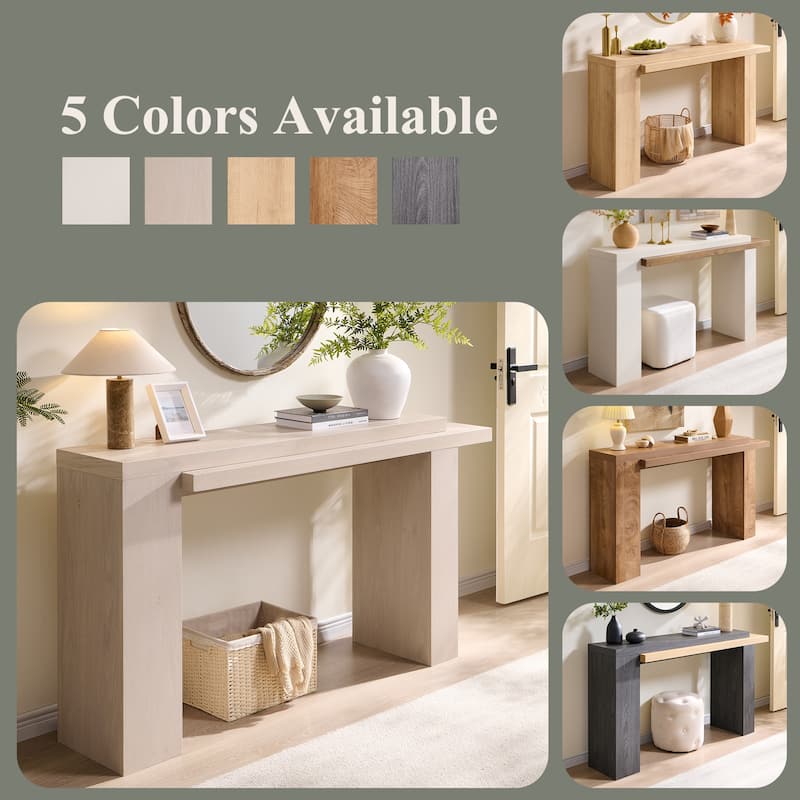 Modern Entryway Table, Wood Sofa Table Behind The Couch, Narrow Table