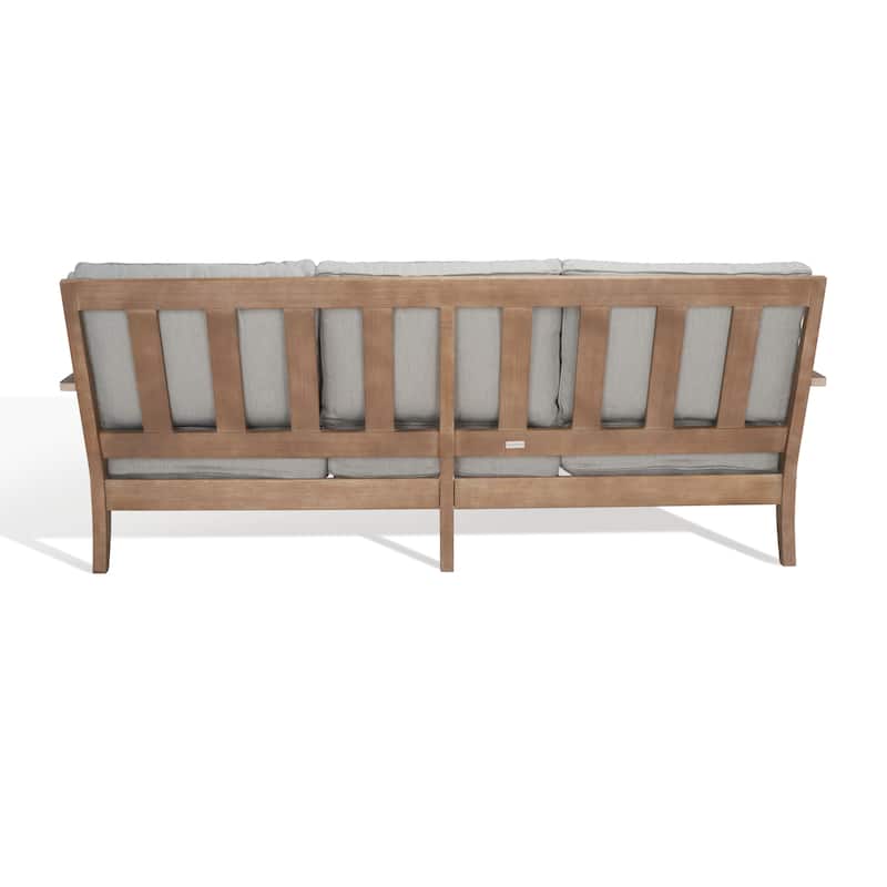 SAFAVIEH Couture Martinique Wood Patio Sofa - 82"W x 35"D x 32"H
