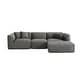preview thumbnail 28 of 34, Roomfitters Modern Velvet Sectional Sofa with Detachable Ottoman, 4-Seater Couch with Pillows for Living Room