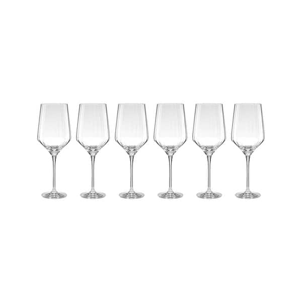 Tuscany Classics Angled Optic Wine Glasses, Set of 6 - Lenox