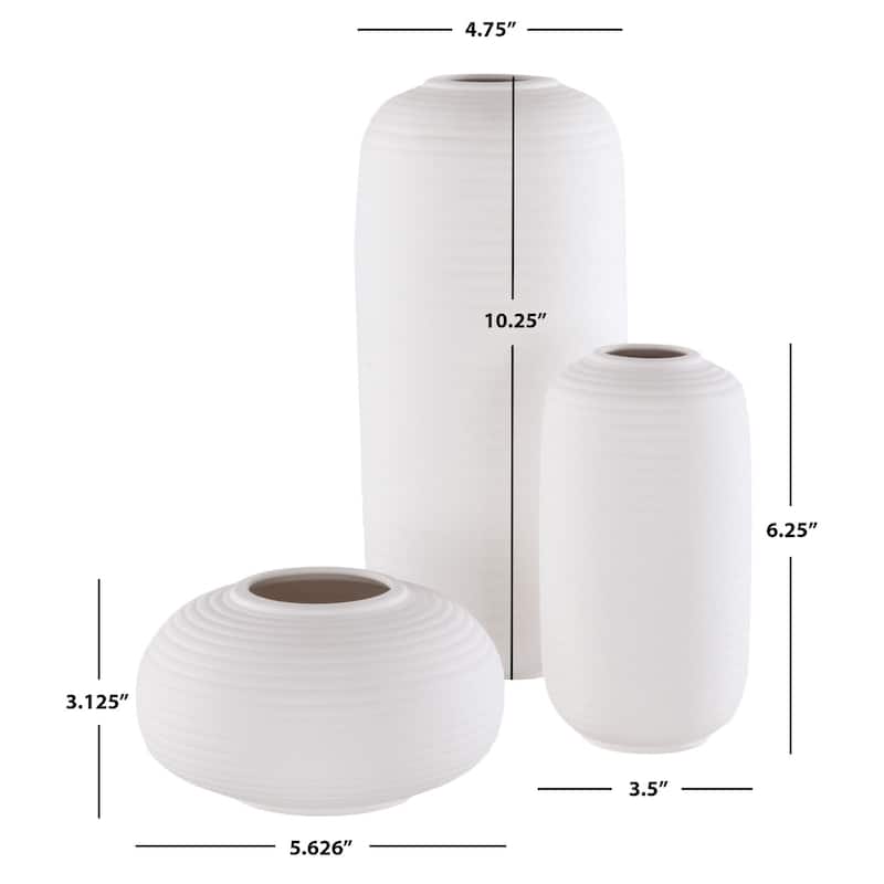 SAFAVIEH Sora Ceramic Decorative Vase (Set of 3) - 6Wx6Dx10H