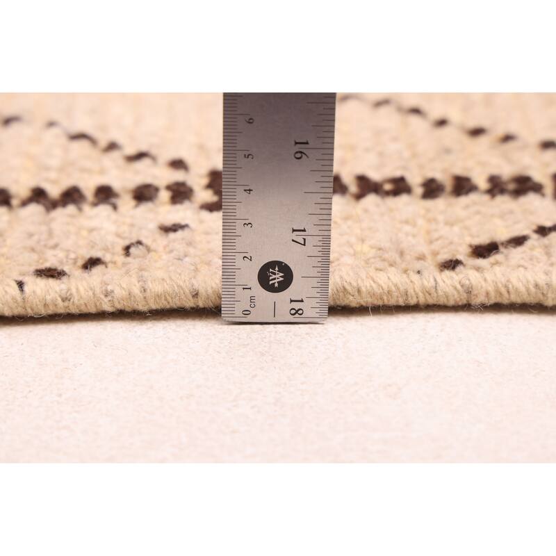 ECARPETGALLERY Hand-knotted Tangier Light Khaki Wool Rug - 6'0 x 9'9