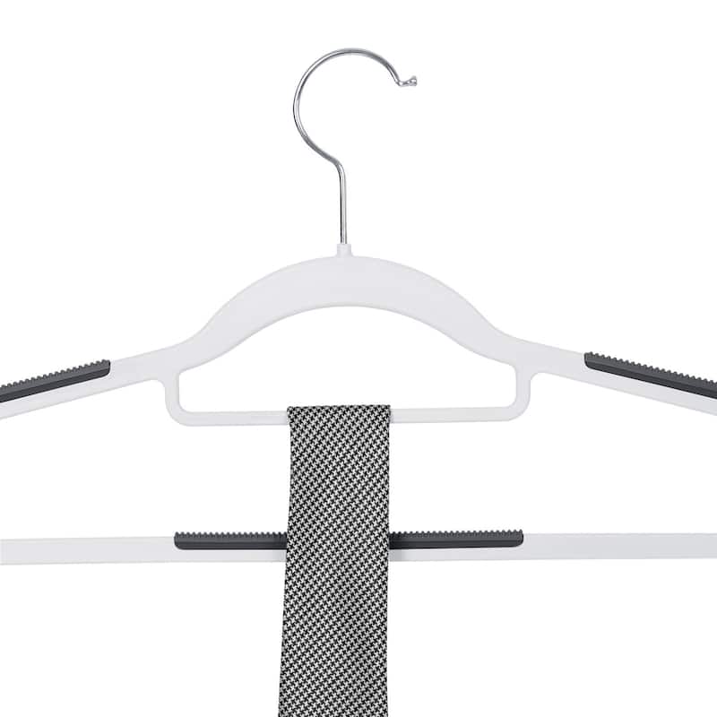 Multi-Purpose Clothes Hangers with Anti-Slip Rubber Grips Space-Saving Frame and Hook Rotation
