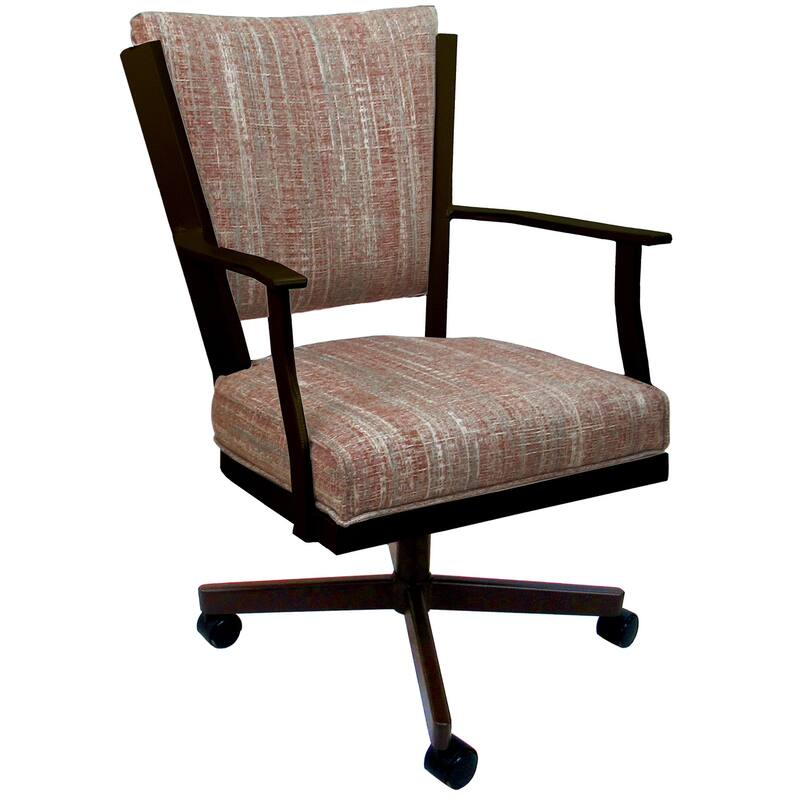 Montana Swivel Metal Dining Caster Chair on Reading Base - Watusi Madder - Brown