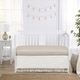 preview thumbnail 3 of 2, Boho Fringe Ivory Crib Boy Girl Bed Skirt Solid Neutral Cream Off White Tassel Boho Fringe Bohemian Desert Sun Taupe Collection