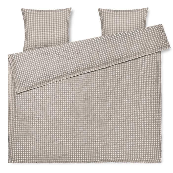 JUNA Bæk&Bølge Duvet Cover Set, Grey/Birch