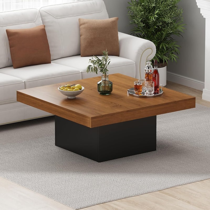 35 inch Coffee Table with Led Lights for Home Office, Apartment - N/A