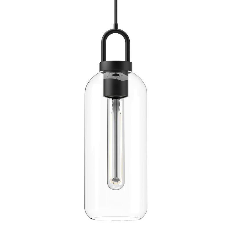 Alora Lighting PD401505CL Soji 5" Wide Mini Pendant with Clear Glass - Matte Black