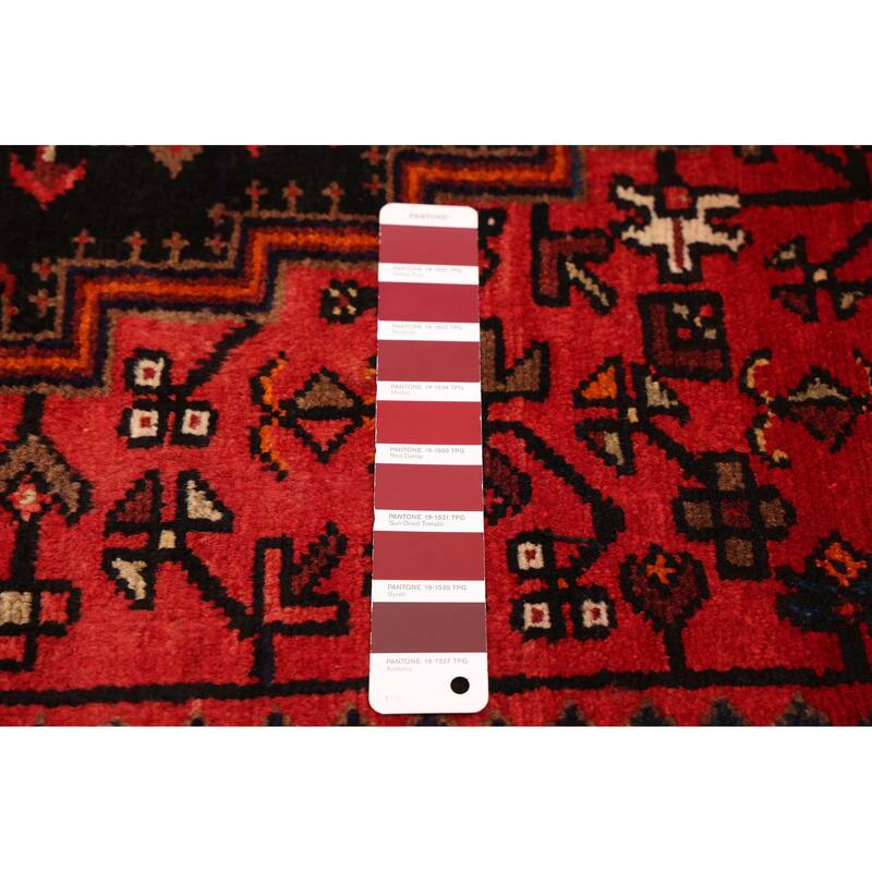 ECARPETGALLERY Hand-knotted Anatolian Vintage Red Wool Rug - 4'4 x 8'11