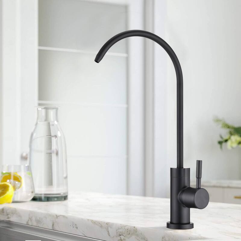 Kitchen Water Filter Faucet Lead-Free Drinking Water Faucet Stainless Steel Fits Reverse Osmosis Units, Water Filtration System