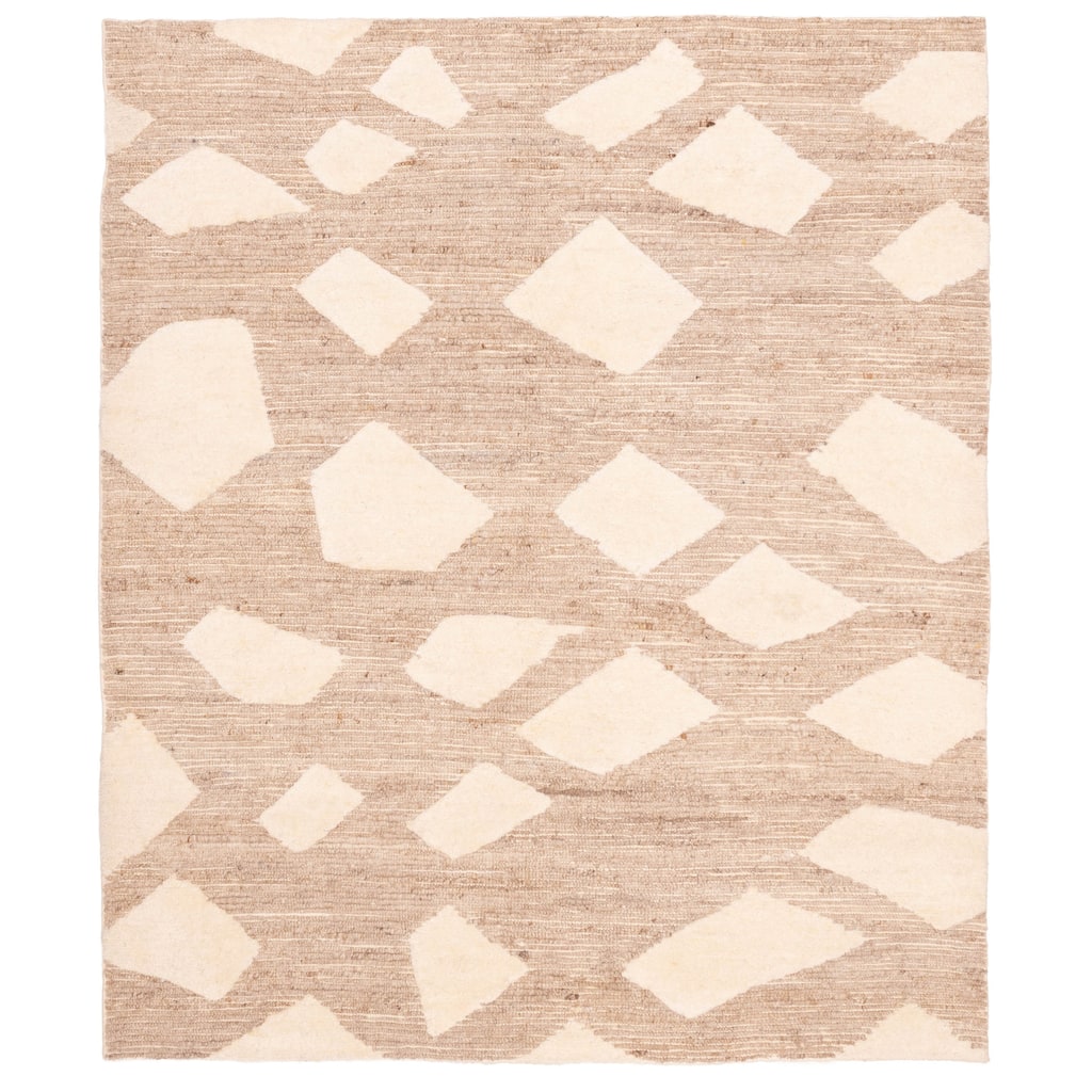 ECARPETGALLERY Hand-knotted Looma Taupe Wool Rug - 8'3 x 9'9