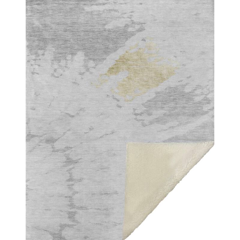 Premium Machine Washable Contemporary Spiral Sherpa Throw Blanket