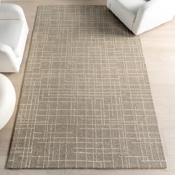 slide 2 of 9, Nuloom Tiera Checkered Wool Area Rug 5' x 8'