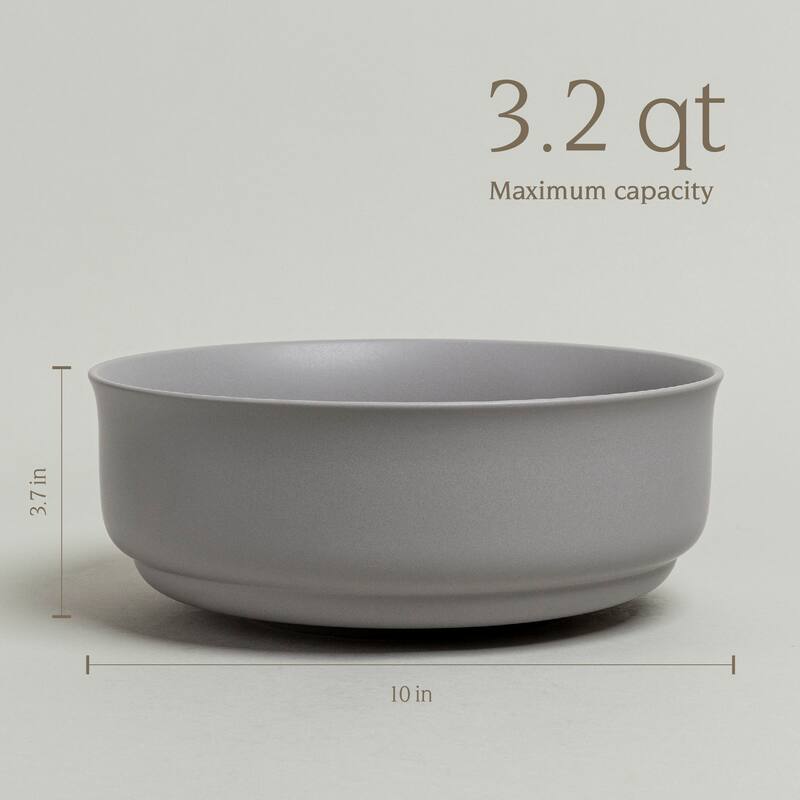 over&back Rimmed Semi-Matte Stoneware Serving Bowl