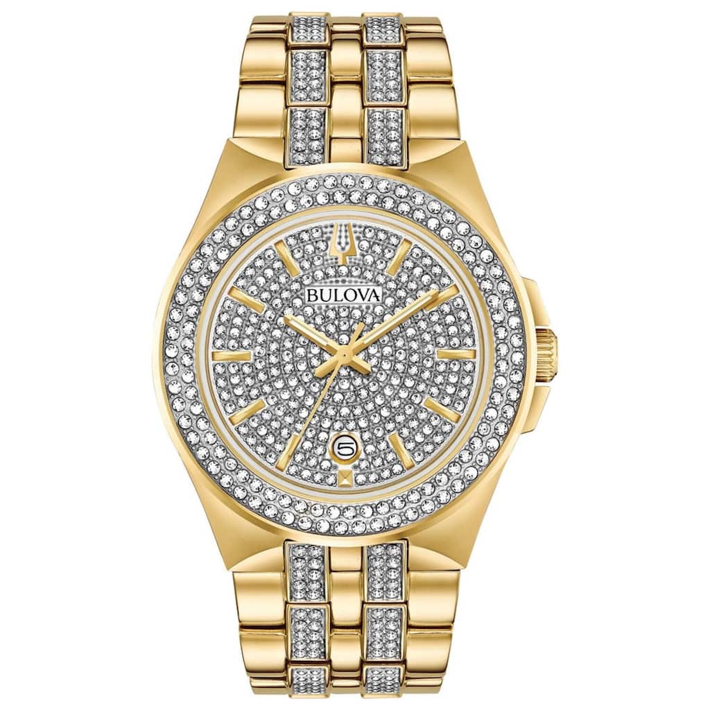 Bulova Men's Crystal Silver Dial Watch - 98K102 - One Size