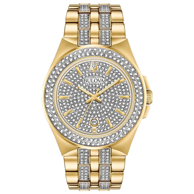 Bulova Men's Crystal Silver Dial Watch - 98K102 - One Size